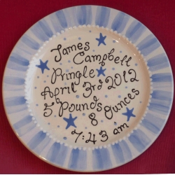 Announcement Plate Blue