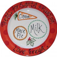 Personalised Christmas 'treats' plate